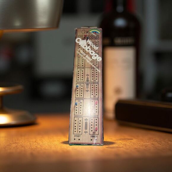 Vintage Cardinal Wood Cribbage Board & Pegs Original Box - Picture 1 of 6